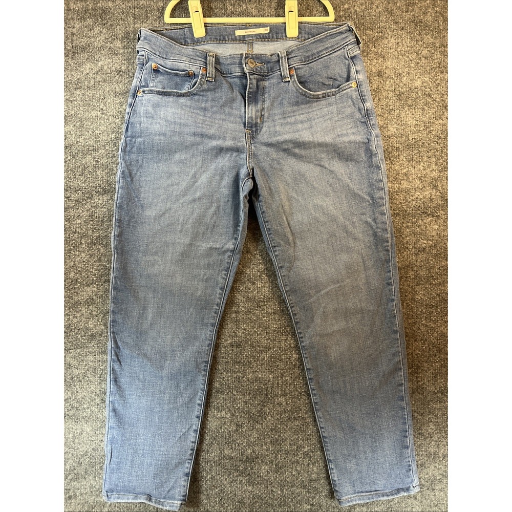 Levi's Women's Mid-Rise Boyfriend Jeans - Lapis Topic Light Wash, Size 30x27
